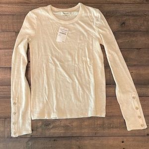 MADEWELL LS ribbed top cream XS